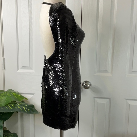 Frame Women’s Open-back Sequin Knit Mini Dress Size XS - Picture 10 of 15